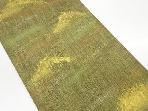 金通し引箔抽象山並模様織出し袋帯